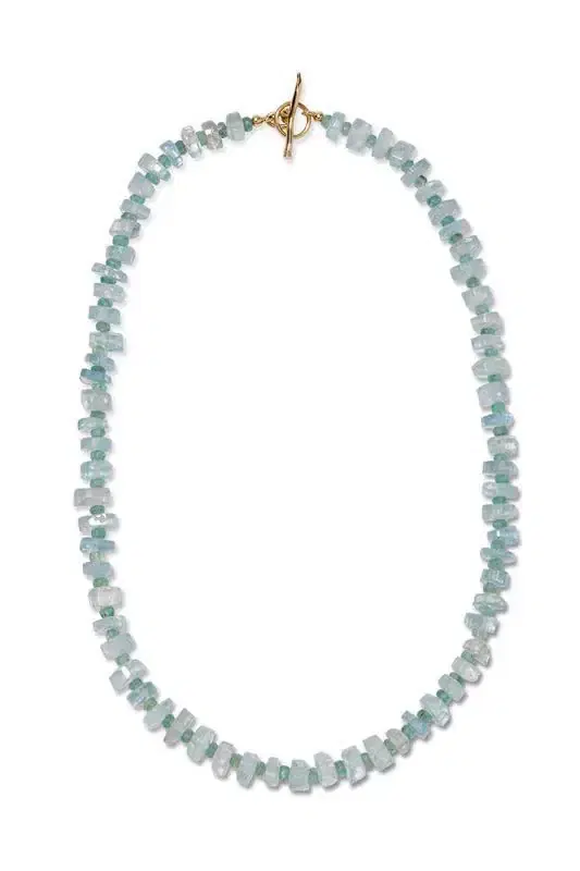 LIZZIE FORTUNATO FINE Aquamarine Bead Necklace