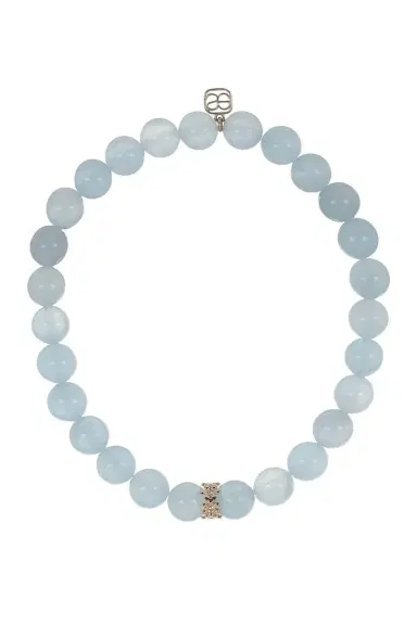 Sydney Evan Aquamarine Daisy Rondelle Beaded Bracelet | Thumbnail 1 Sydney Evan Aquamarine Daisy Rondelle Beaded Bracelet | Thumbnail 1