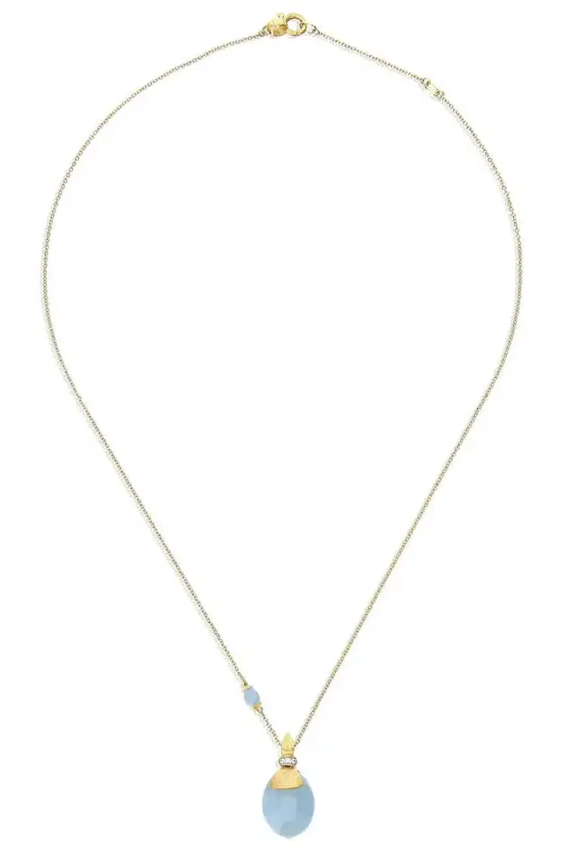 NANIS Aquamarine Diamond Azure Large Pendant Necklace