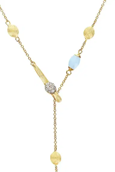 NANIS Aquamarine Diamond Soffio Necklace | Thumbnail 4 NANIS Aquamarine Diamond Soffio Necklace | Thumbnail 4