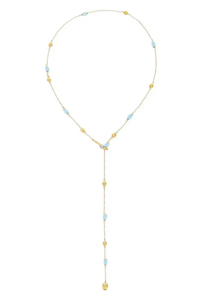 NANIS Aquamarine Diamond Soffio Necklace