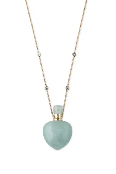 Jacquie Aiche Aquamarine Potion Bottle Necklace - Yellow Gold | Thumbnail 1