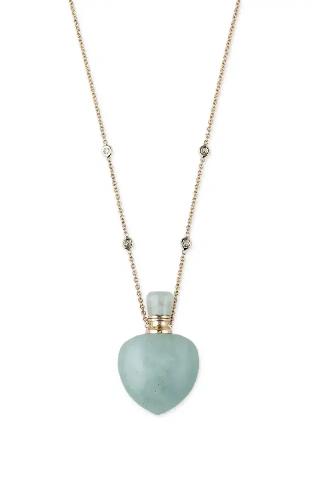 Jacquie Aiche Aquamarine Potion Bottle Necklace - Yellow Gold