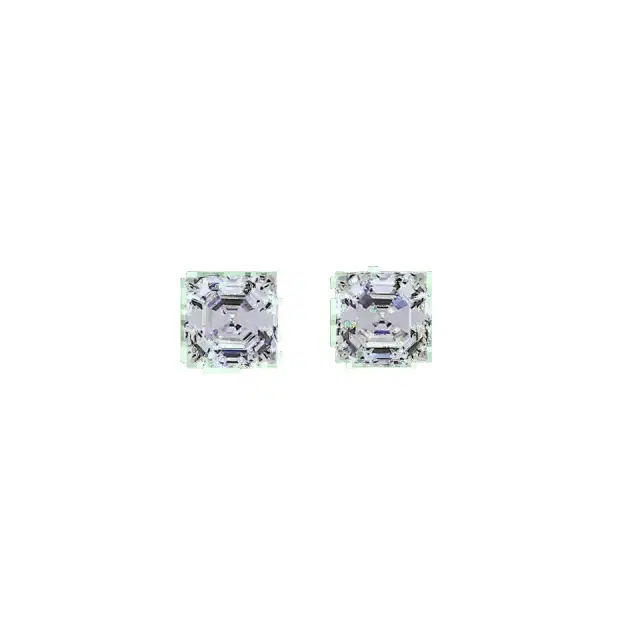 Asscher Stud Earrings