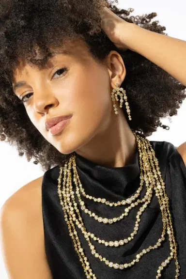 ALEXIS BITTAR Asterales Chandelier Earrings | Thumbnail 3