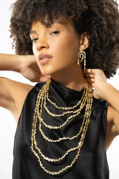 ALEXIS BITTAR Asterales Chandelier Earrings | Thumbnail 4