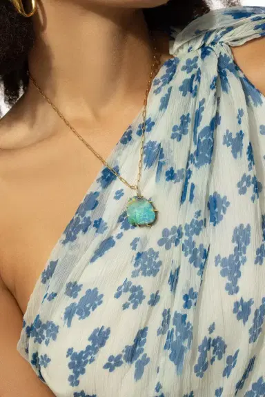 LISA NIK Australian Boulder Opal Diamond Necklace | Thumbnail 2 LISA NIK Australian Boulder Opal Diamond Necklace | Thumbnail 2