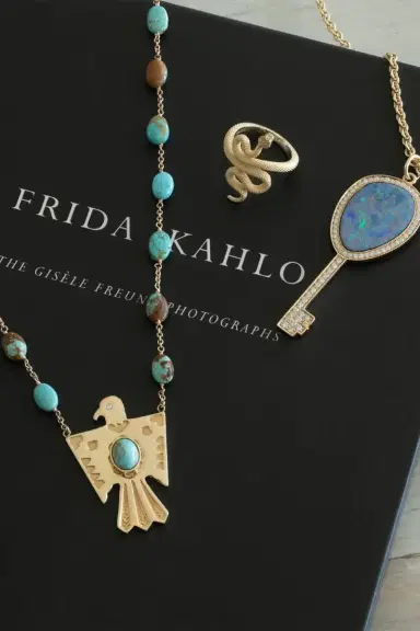 Jacquie Aiche Australian Opal Diamond Key Charm | Thumbnail 2