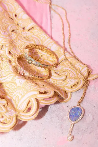 Jacquie Aiche Australian Opal Diamond Key Charm | Thumbnail 4
