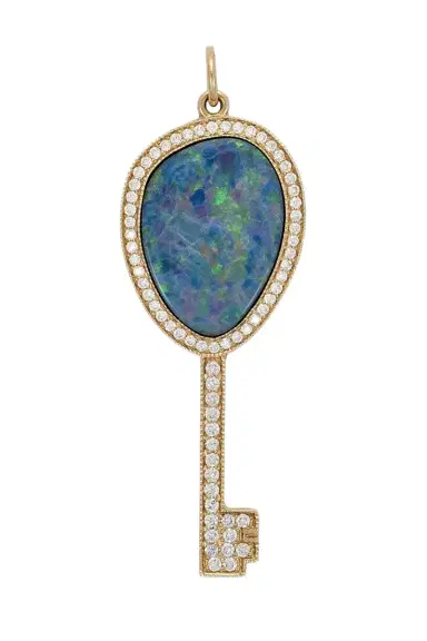 Jacquie Aiche Australian Opal Diamond Key Charm | Thumbnail 1