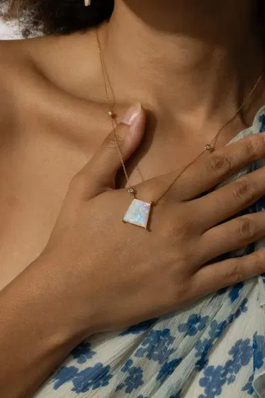 LISA NIK Australian Opal Necklace | Thumbnail 4