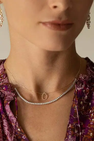 DANA REBECCA DESIGNS Ava Bea Diamond Station Necklace | Thumbnail 2