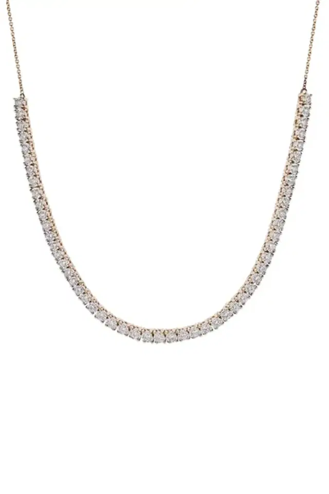 DANA REBECCA DESIGNS Ava Bea Diamond Station Necklace - Yellow Gold