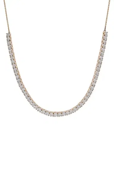 DANA REBECCA DESIGNS Ava Bea Diamond Tennis Rose Gold Necklace | Thumbnail 1