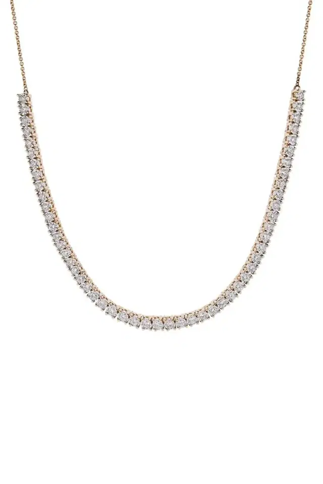 DANA REBECCA DESIGNS Ava Bea Diamond Tennis Rose Gold Necklace