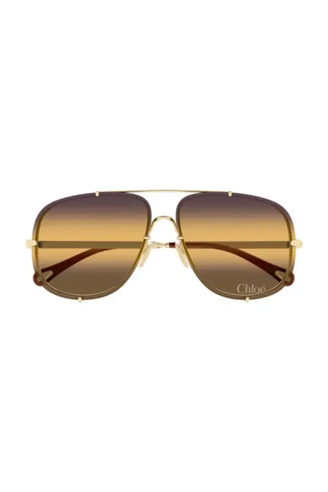 Chloé Aviator Sunglasses - Gold Yellow