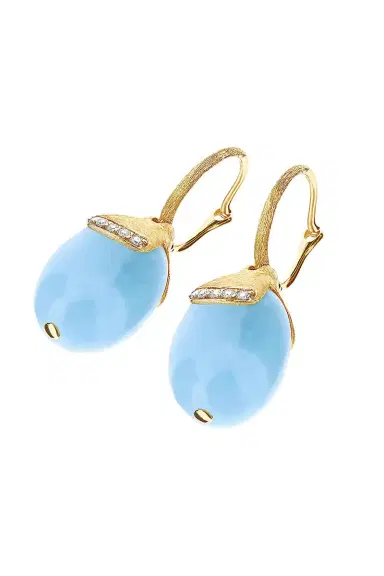 NANIS Azure Aquamarine Large Drop Earring | Thumbnail 3