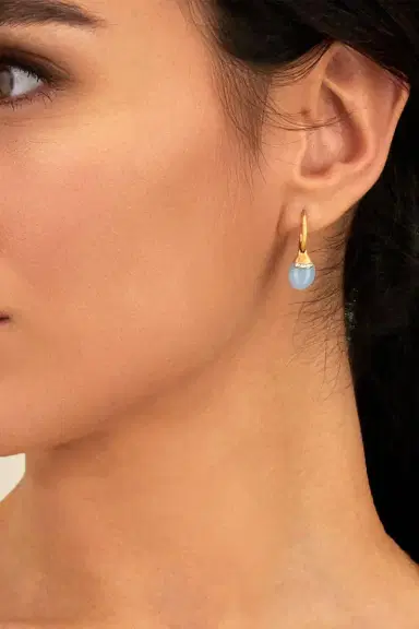 NANIS Azure Aquamarine Small Drop Earring | Thumbnail 2 NANIS Azure Aquamarine Small Drop Earring | Thumbnail 2