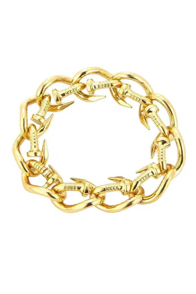 DAVID WEBB Bent Nail Link Bracelet