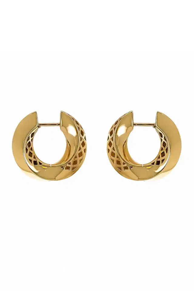 Engelbert 1920 Big Aurea Spira Creoles Earrings