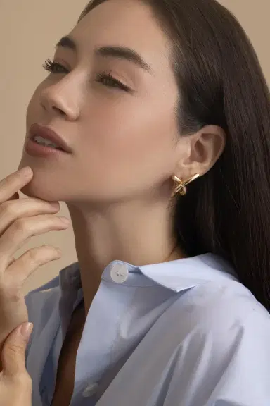 Engelbert 1920 Big Cross Loop Earrings | Thumbnail 2