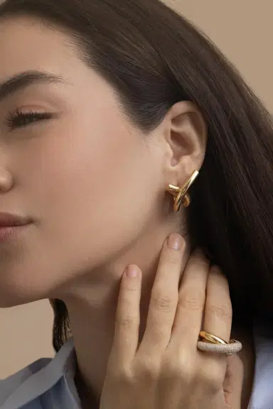 Engelbert 1920 Big Cross Loop Earrings | Thumbnail 3
