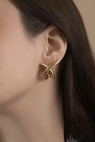 Engelbert 1920 Big Cross Loop Earrings | Thumbnail 4