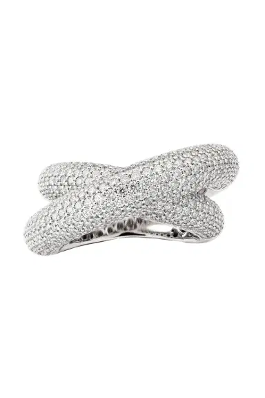Engelbert 1920 Big Full Pave Diamond Infinity Loop Ring | Thumbnail 1