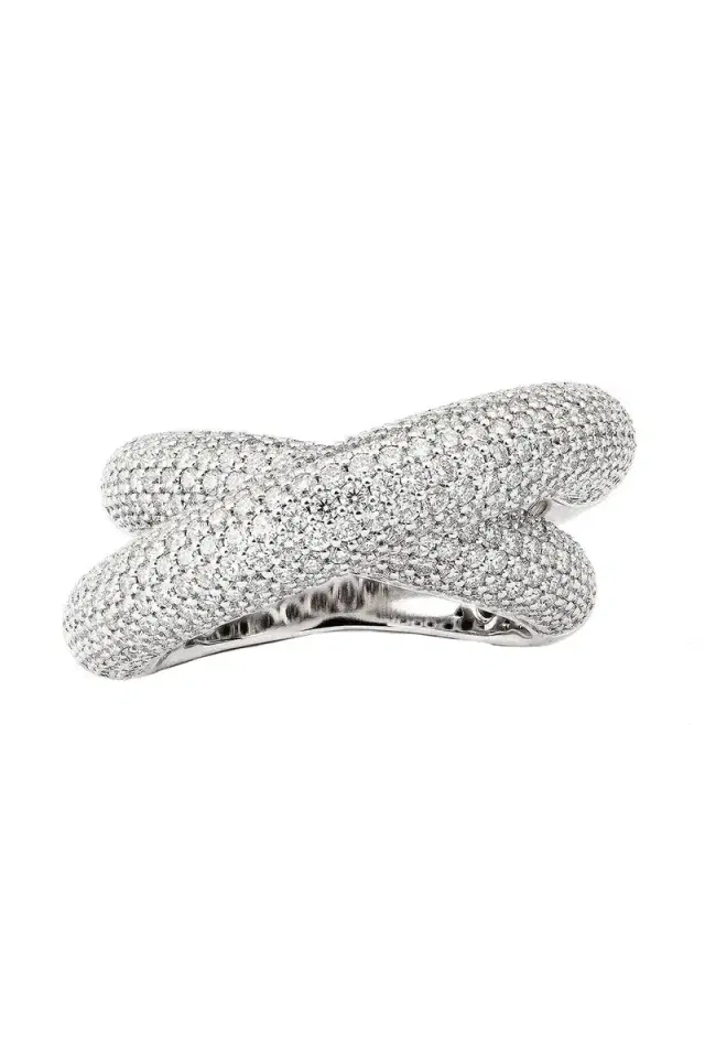 Engelbert 1920 Big Full Pave Diamond Infinity Loop Ring