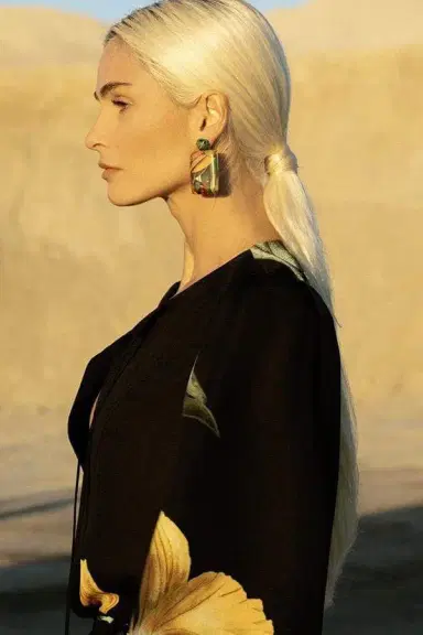 Silvia Furmanovich Bird of Paradise Marquetry Earrings | Thumbnail 2