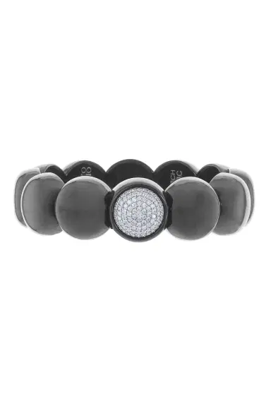 ROBERTO DEMEGLIO Black Ceramic Diamond Dama Bracelet | Thumbnail 1