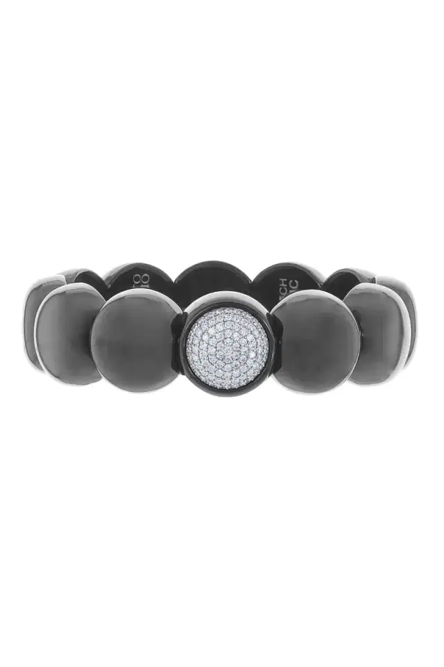 ROBERTO DEMEGLIO Black Ceramic Diamond Dama Bracelet