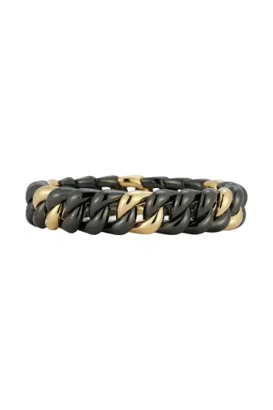 ROBERTO DEMEGLIO Black Ceramic Groumette Bracelet | Thumbnail 1