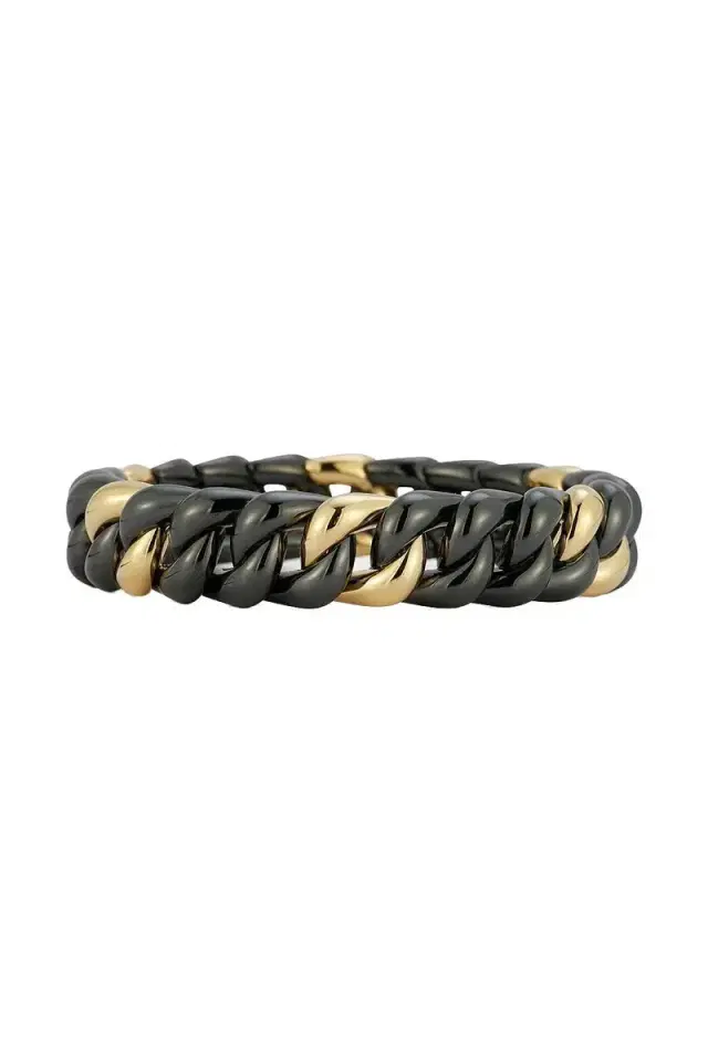 Black Ceramic Groumette Bracelet