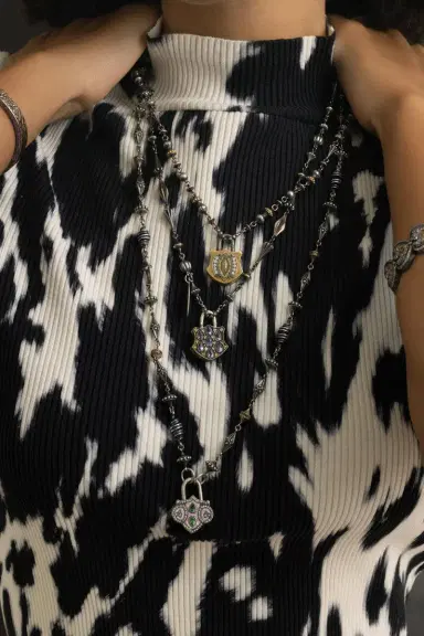 SEVAN BICAKCI Black Diamond Open Dagger Chain Necklace | Thumbnail 4