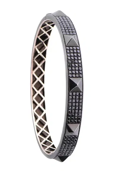 STEFERE Black Diamond Spike Bangle Bracelet | Thumbnail 1