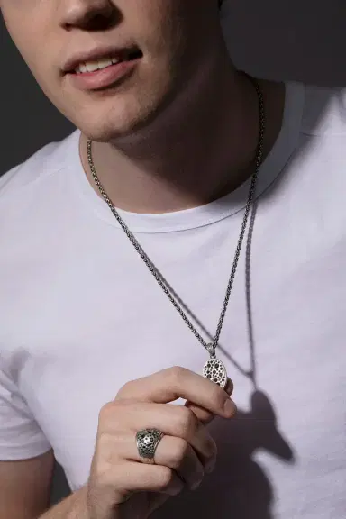 JOHN VARVATOS Black Diamond Stardust Necklace | Thumbnail 2