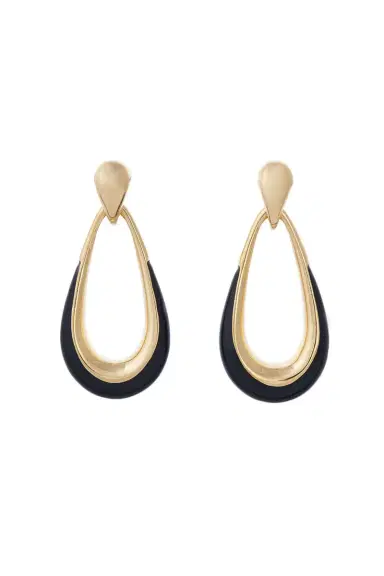 SIDNEY GARBER Black Door Knocker Earrings | Thumbnail 1
