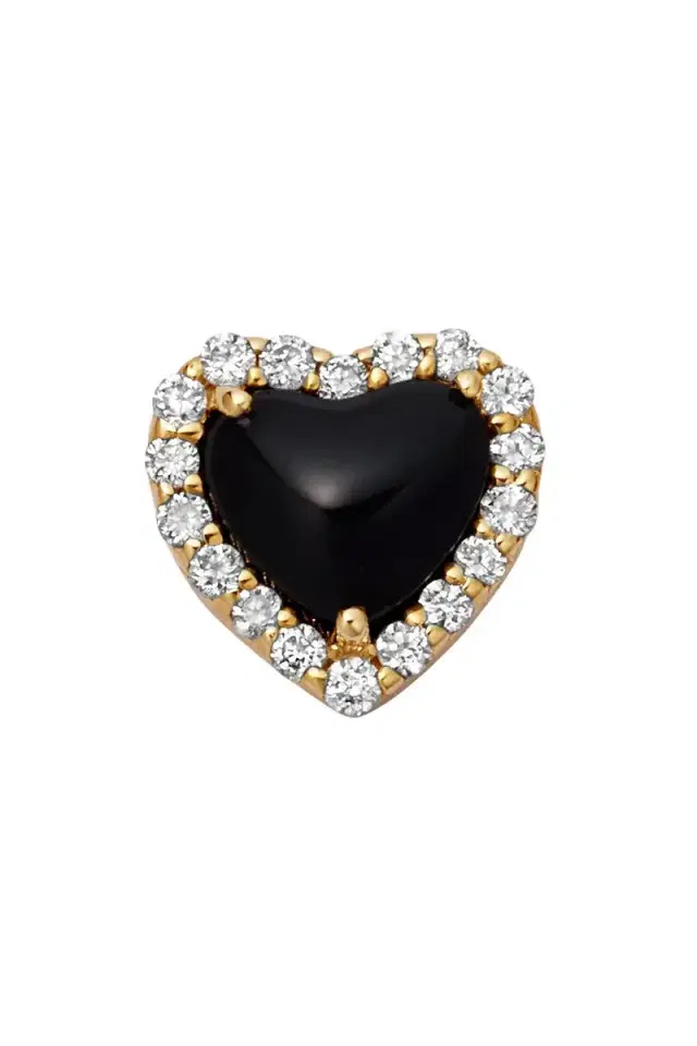 Black Eclipse Heart Charm