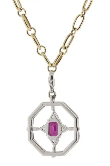 GEMFIELDS X MUSE Black Enamel Pendant | Thumbnail 3
