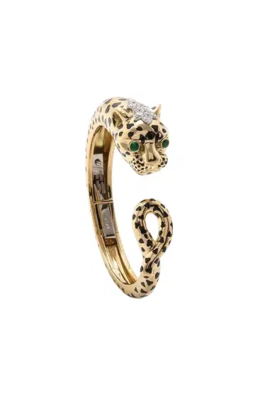 DAVID WEBB Black Leopard Loop Tail Cuff Bracelet | Thumbnail 1 DAVID WEBB Black Leopard Loop Tail Cuff Bracelet | Thumbnail 1