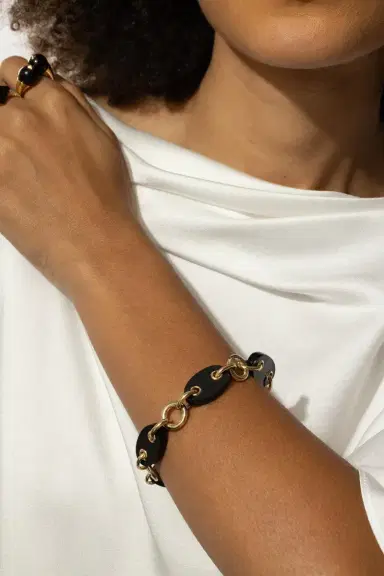 ALETTO BROTHERS Black Onyx Costa Link Bracelet | Thumbnail 2 ALETTO BROTHERS Black Onyx Costa Link Bracelet | Thumbnail 2