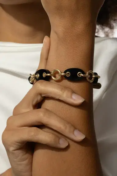 ALETTO BROTHERS Black Onyx Costa Link Bracelet | Thumbnail 3 ALETTO BROTHERS Black Onyx Costa Link Bracelet | Thumbnail 3