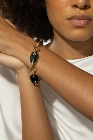 ALETTO BROTHERS Black Onyx Costa Link Bracelet | Thumbnail 3