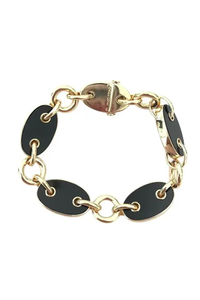 ALETTO BROTHERS Black Onyx Costa Link Bracelet