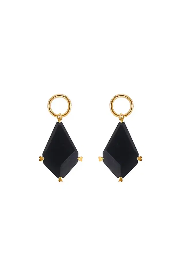 LISA NIK Black Onyx Earring Charms
