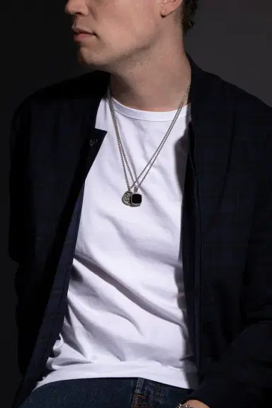 JOHN VARVATOS Black Onyx Pendant Necklace | Thumbnail 2 JOHN VARVATOS Black Onyx Pendant Necklace | Thumbnail 2