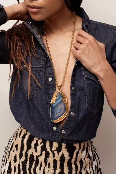 Sylvia Toledano Blue Agate Spellbound Necklace | Thumbnail 3