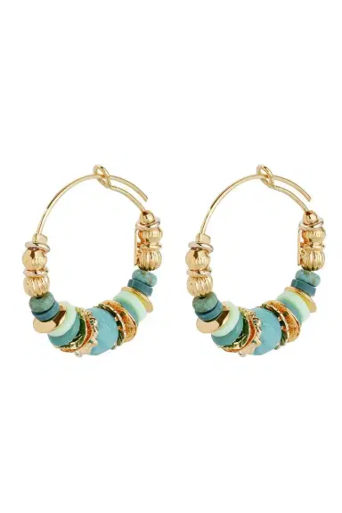 Gas Bijoux Blue Aloha Mini Hoop Earrings | Thumbnail 1 Gas Bijoux Blue Aloha Mini Hoop Earrings | Thumbnail 1
