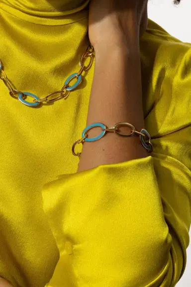 ALETTO BROTHERS Blue Enamel Capri Bracelet | Thumbnail 2